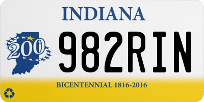IN license plate 982RIN