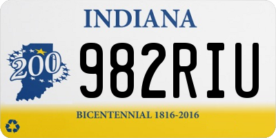 IN license plate 982RIU