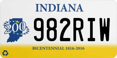 IN license plate 982RIW