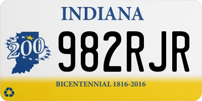 IN license plate 982RJR