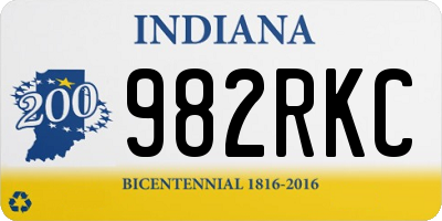 IN license plate 982RKC