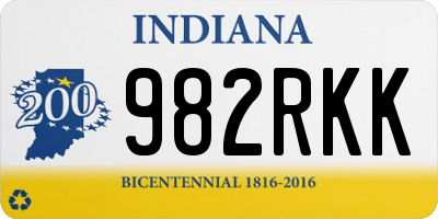 IN license plate 982RKK