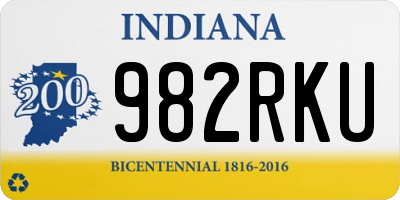 IN license plate 982RKU