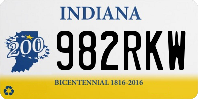 IN license plate 982RKW