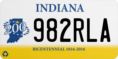 IN license plate 982RLA