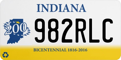 IN license plate 982RLC