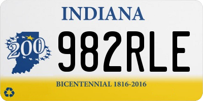 IN license plate 982RLE
