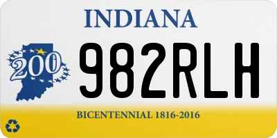 IN license plate 982RLH