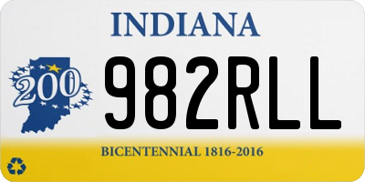 IN license plate 982RLL