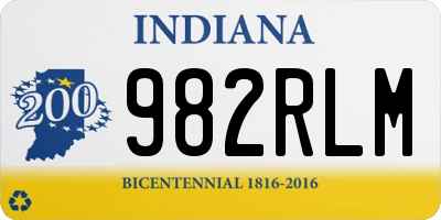 IN license plate 982RLM