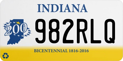 IN license plate 982RLQ