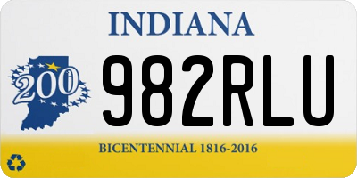 IN license plate 982RLU