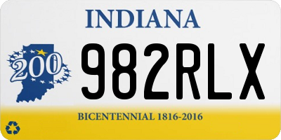IN license plate 982RLX