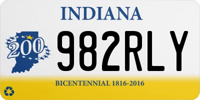 IN license plate 982RLY