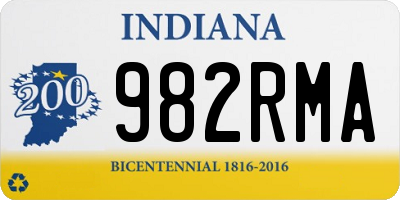 IN license plate 982RMA