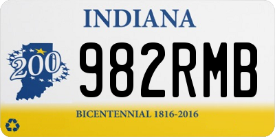 IN license plate 982RMB