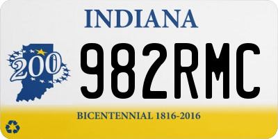 IN license plate 982RMC