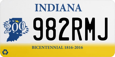 IN license plate 982RMJ