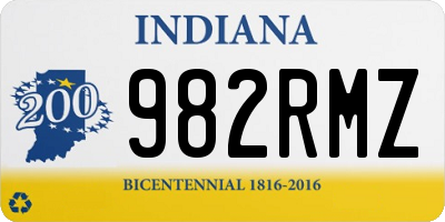 IN license plate 982RMZ
