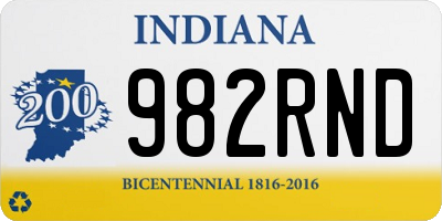 IN license plate 982RND