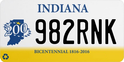 IN license plate 982RNK
