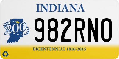 IN license plate 982RNO