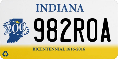 IN license plate 982ROA