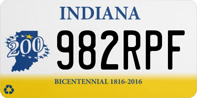 IN license plate 982RPF