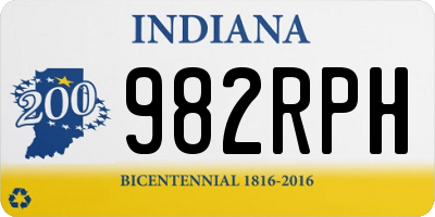 IN license plate 982RPH