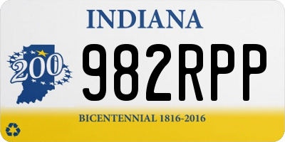 IN license plate 982RPP
