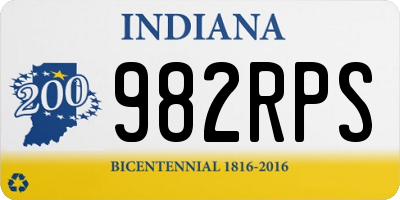 IN license plate 982RPS
