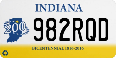 IN license plate 982RQD