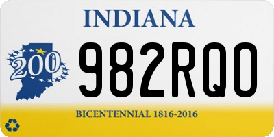 IN license plate 982RQO