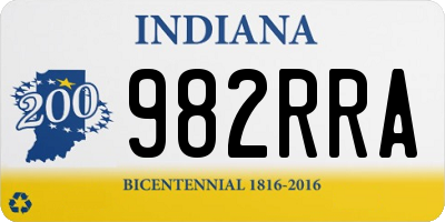 IN license plate 982RRA