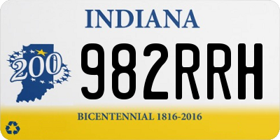 IN license plate 982RRH