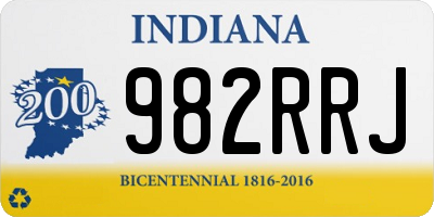 IN license plate 982RRJ
