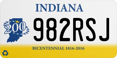 IN license plate 982RSJ