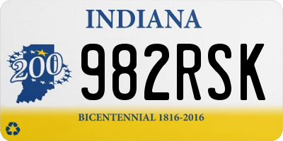 IN license plate 982RSK