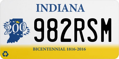 IN license plate 982RSM