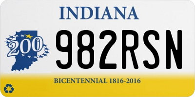 IN license plate 982RSN