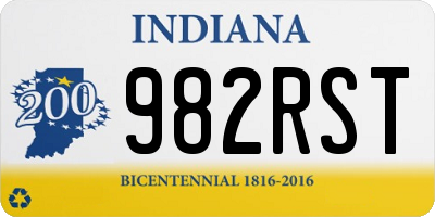 IN license plate 982RST