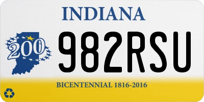 IN license plate 982RSU