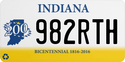 IN license plate 982RTH