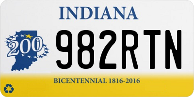 IN license plate 982RTN