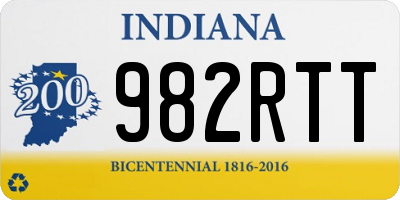 IN license plate 982RTT