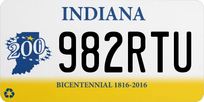 IN license plate 982RTU