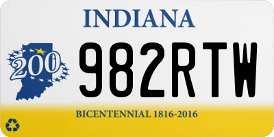IN license plate 982RTW