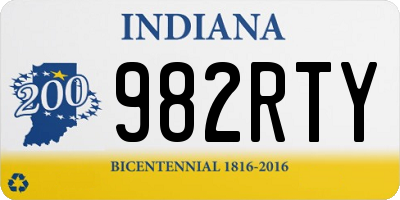 IN license plate 982RTY