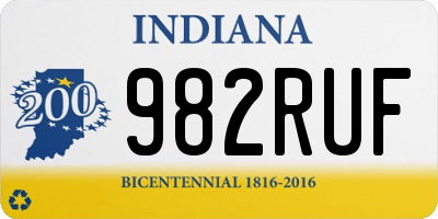 IN license plate 982RUF