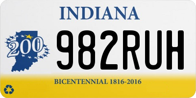 IN license plate 982RUH